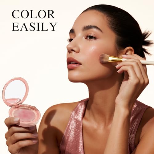 PHOFAY Luminous Blush Powder-Multi-Use Formula,Ultra-Fine & Smooth,Baked Blush for Cheeks Lightweight & Brighten Powder Blush Makeup Buildable Color,Long-Lasting Wear with Natural Luminous Glow (02#)