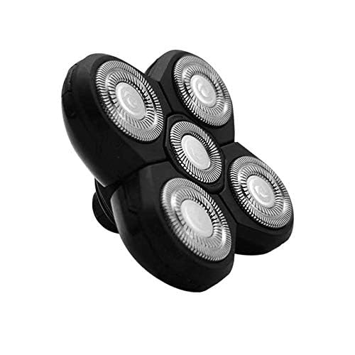 Men's Electric Head Shaver Replacement Heads 5 Blades Head Shavers for Bald Men Replacement Heads,Men's head Shaver Blade,Wet & Dry Compatible Waterproof Multi Functional