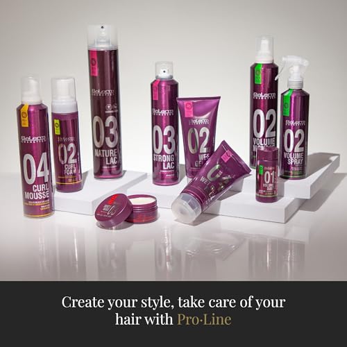 SALERM - Hair Styling Gel - Pro Line Wet Gel + 02-200 ml - Medium Hold - Wet Effect - with Caffeine and Fixative Resins - Leaves No Residue - Antioxidant and Energizing Effect - Quick Drying