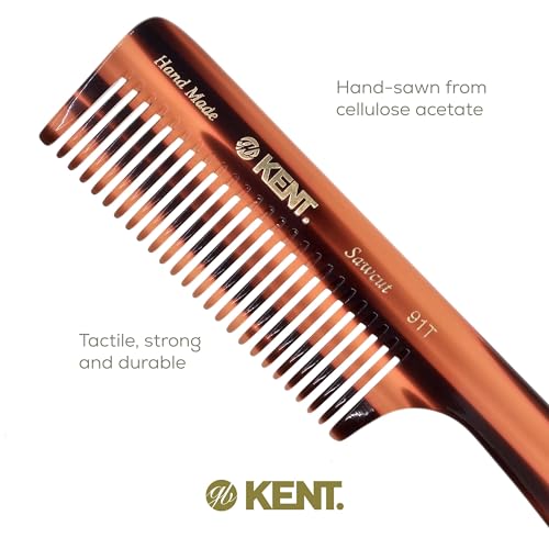 Kent 91T Wide Tooth Women¡¯s Detangler Comb for Curly, Wavy, and Thick Hair ? Ideal for Use on Wet Hair ? Gentle, Shower Comb with Large Handle ? Anti-Static, Smooth - Styling Tool by Kent