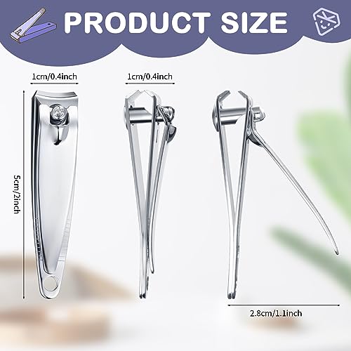 Hestya 450 Pcs Nail Clippers Bulk Stainless Steel Clippers Bulk Portable Toenail Clipper Sturdy Nail Cutter Manicure Trimmer Curved for Men Women Toe Travel Pedicure Clip