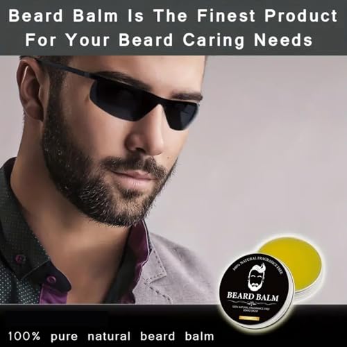 Beard Balm Men Free Washing Premium Beard Oil Hair Care, Beards Shape Facial hair Cream Premium Beard Care Facial hair Butter 2oz (Black box)
