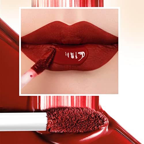 12Pcs Nude Matte Liquid Lipstick Set, Waterproof Long Lasting Non-Stick Cup Nude Brown Dark Red Purple Lipstick 24 Hour Matte Lipstick Professional Lip Makeup Valentine's Day Gift for Women (Set A)