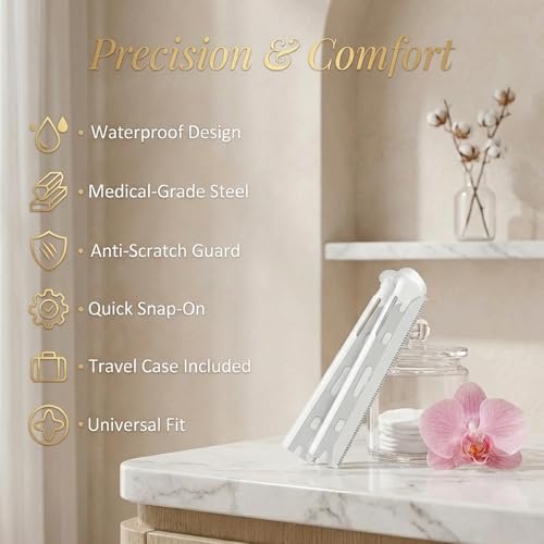 Compatible with Tweezerman Facial Razor Refills,10Pcs Fit for Tweezerman Razor Blade Refills,Achieve Smooth, Radiant Skin by Exfoliating and Removing Peach Fuzz