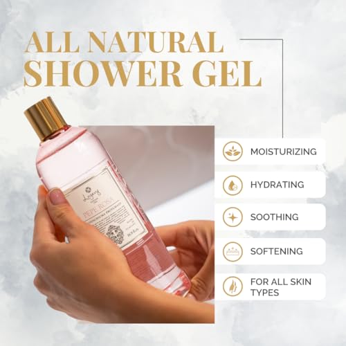 Logevy Pepe Rosa Shower Gel ? Indulgent Pink Pepper Aroma Made from the Best Skin-Friendly Ingredients, Rich in Nutritional Properties for Rejuvenating, Hydrating, and Soothing Action ? 500ml