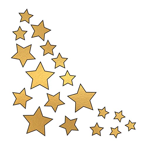 Metallic Gold Star Temporary Tattoos/Foil Body Art/Select your Pack Size/Skin Safe/Removable (48-Pack)
