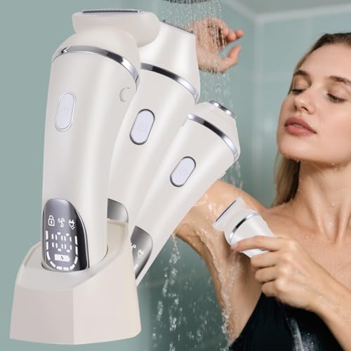 Electric Razor Bikini Trimmer for Women Rechargeable Painless Shaver for Body Hair IPX7 Waterproof Cordless LED Display for Women Underarm Public Hairs
