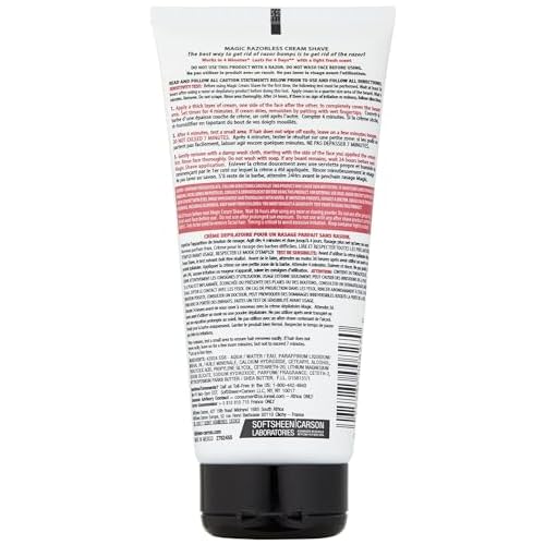 MAGIC Razorless Cream Shave Extra Strength, 6 Ounce, (Pack of 3)