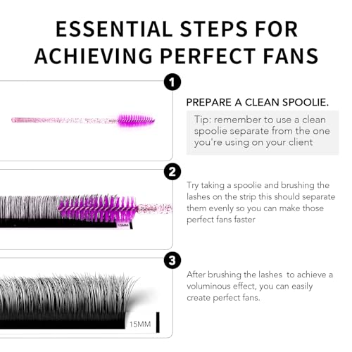 KOLYBEL SHIMMY-FREE Lash Extension 0.03 C Curl Volume Lash Extensions 8-16mm Lash Trays Matte Ultra Lightweight Shimmy-Free Eyelash Extensions Professional Supplies for Lash Techs(0.03 C 8-16mm)