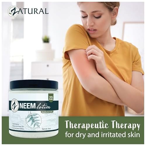 Zatural Neem Hand & Body Lotion | Daily Skin Moisturizer with Botanical Extracts | Conditioning Formula for Softness and Smoothness (8 Fl Oz)