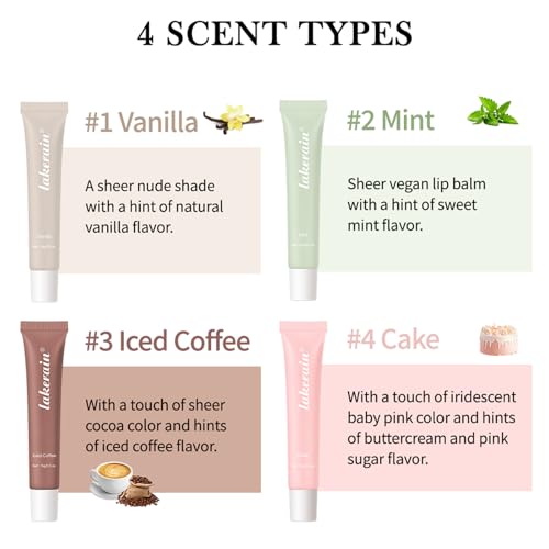 2pcs Summer Lip Balm,Hydrating Nourishing Lip Care Formula Lightweight & Non-Sticky,Moisturize and Lip Care, Gift Box for Women,Tinted Lip Balm 2 Trending Shades (Mint,Iced Coffee)