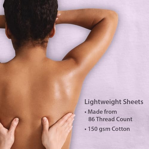ForPro Premium Flannel 3-Piece Massage Sheet Set, English Rose, for Massage Tables, Includes Flat Sheet, Fitted Sheet and Fitted Face Rest Cover