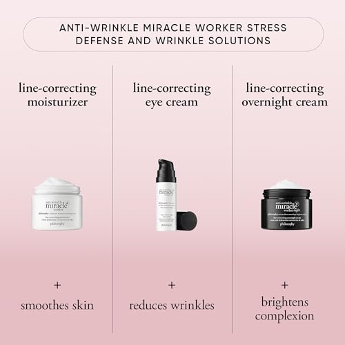 philosophy anti-wrinkle miracle worker line-correcting eye cream - with vitamin C & coconut oil - smoothes the skin around eyes & reduces dark circles - 0.5 fl oz