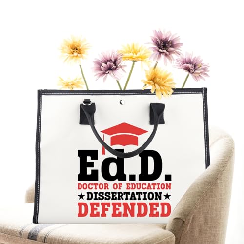 CMNIM EdD Gift Doctor Of Education Dissertation Defended Makeup Bag for Doctorate Graduation Gift for Her