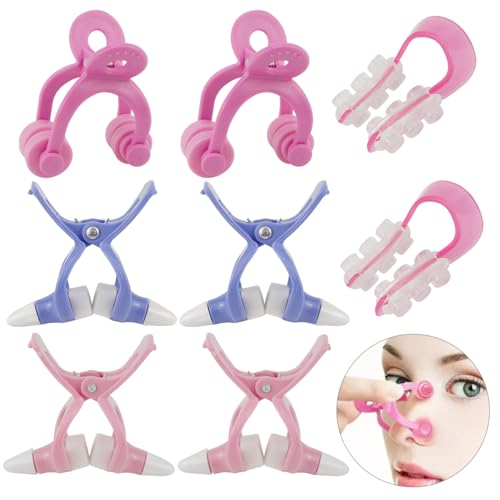 DOERDO DD 8PCS Nose Shaper Nose Lifting Shaper Clip Nose Bridge Up Straightening Enhancer for Wide Nose Straightener Beauty Tool