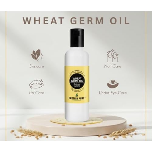 EARTH N PURE Wheat Germ Oil (Gehu Oil) Cold Pressed, Natural and Therapeutic Grade- 50 ml