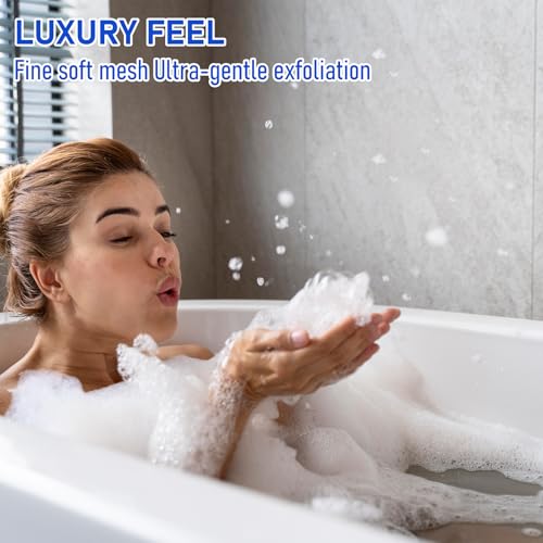 240 Pcs Soap Bag Bubble Mesh Bags Exfoliating Soap Pouch with Drawstring for Foaming Drying Easy Bubble Store