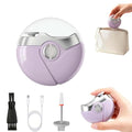 Electric Nail Trimmer,3 in 1 Electric Polishing Automatic Nail Clippers, Electric Nail Clippers,Electric Nail Clipper with 2 Adjustable Speeds, USB Rechargeable for Nail Trimmer for Adults (Purple)