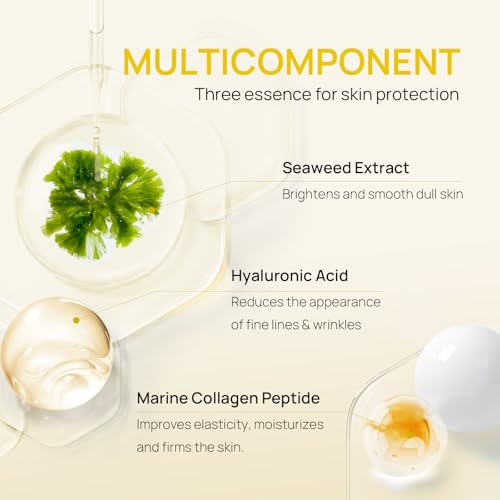 Collagen Face Mask, Real Deep Marine Collagen Overnight Face Mask for Glass Glow Skin - Elasticity, Firming, Hydrating & Moisturizing, 30g x 20ea (Pack of 4)