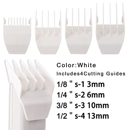 Professional Peanut Clipper Guards for Wahl Peanut ? From 1/8 Inch to 1/2 Inch, Fits for Wahl Peanut, White-4PCS