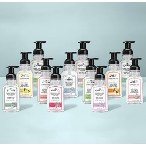 J.R. Watkins Foaming Hand Soap Refill, Moisturizing Foam Hand Wash, Formulated with Plant-Based Cleansers, Alcohol-Free, Cruelty-Free, Lemon, 28 fl oz, 2 Pack
