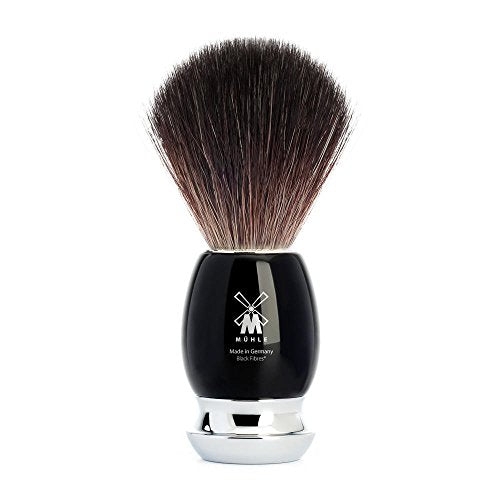 M?HLE VIVO Black Fibre Shaving Brush - Creates Rich Lather of Soap or Cream