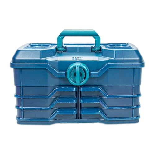 Best Kept | Bathroom Storage Case | Portable Travel Toiletry Case | Shower Lidded Caddy | Travel Toiletry Train Case | Navy Blue