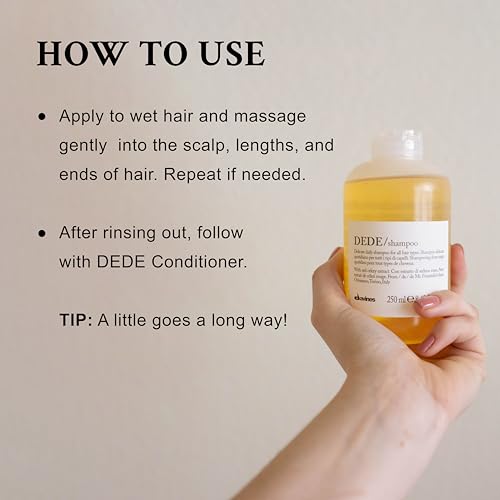 Davines DEDE Shampoo, Delicate Soft Lather Daily Cleanser for Medium Fine & Fine Hair - Gently Removes Impurities to Make Hair Light, Shiny, and Soft with Red Celery Extract, Travel Size, 2.54 Fl Oz