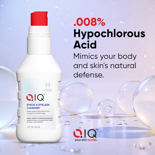 Eyelash and Eyelid Cleanser ? High Purity Hypochlorous Eye Wash Solution, Lid and Lash Cleanser that Quickly Calms and Soothes Irritated, Clogged Skin (2oz)