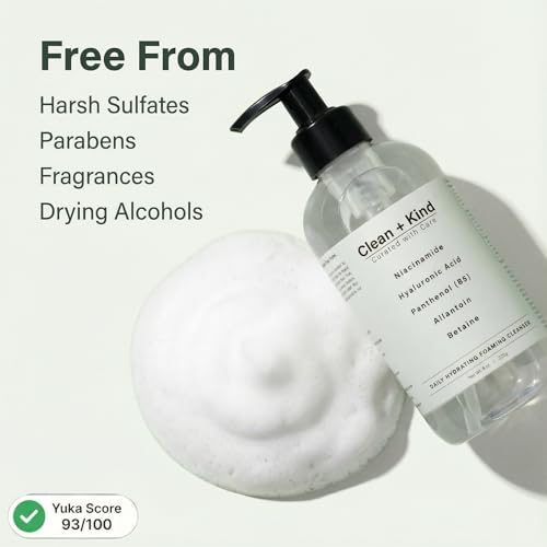 Daily Facial Cleanser for Sensitive Skin ? Gentle Non Stripping Face Wash with Niacinamide & Hyaluronic Acid ? Removes Makeup, SPF & Oil While Supporting Skin Barrier