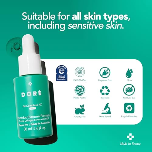 Dore - Peptides Extreme Fermet? Collagen Firming Serum (30ml), Peptide Serum for Anti-aging, Facial Serum with Peptides, Overnight Face Serum for Wrinkle Reduction with Hydration, Women's Skincare