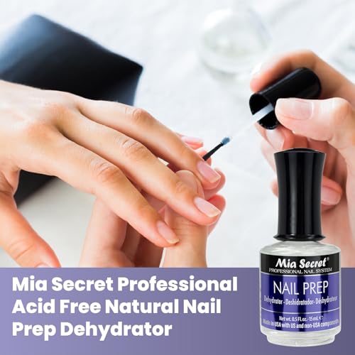 Mia Secret Professional Acid Free Natural Nail Prep Dehydrator, 15ml - Enhanced Bonding Dehydrator for Acrylic Powder and Gel Nail Polish