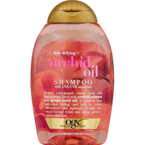 OGX Fade-Defying Orchid Oil Shampoo with UVA/UVB Sun Filters, 13 Ounces