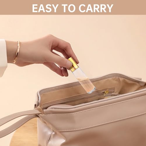 inice 100 Pack,10ml Roller Bottles for Essential Oils Applicator Clear Glass Bottles Stainless Steel Roll On Ball for Daily Care