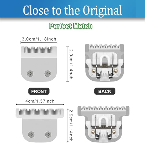 Stainless Steel Replacement Detachable Blade set Compatible with WHAL All in One Lithium Ion Trimmer 9864/9864SS/9686/9818A/9854L/9876L/9854/WSS3L/SS2L etc (30MM+40MM 2Pack)