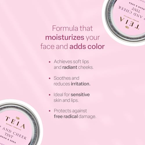 TEIA cosmetics - Multi purpose color cream for lips and cheeks. Non toxic, vegan, cruelty free. (Sun kiss - Soft gold)
