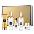 24K Gold Skincare Set 5 Piece,Moisturizing Face Skin Care Kit with Facial Cleanser,Face Serum,Face Cream,Face Lotion,Face Toner,24K Women Skincare Set For All Skin Types