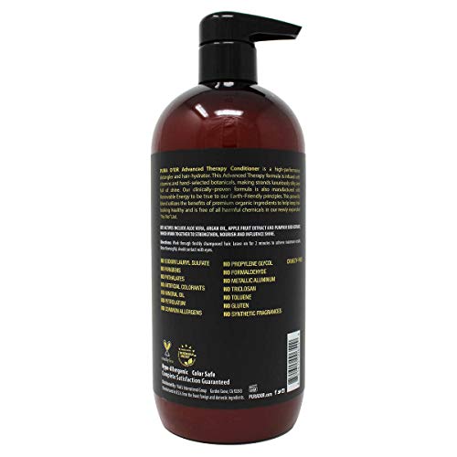 PURA D'OR Advanced Therapy System Clinically Proven to Reduce Hair Thinning - Paraben Free, Argan Oil Scent - Shampoo and Conditioner Set for Fine Hair - 100% Natural Preservative - 2.5 lbs