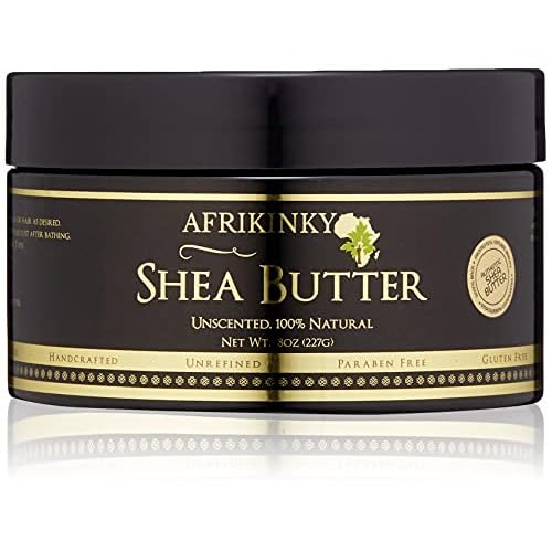 AFRIKINKY Shea Butter -Unrefined Pure Raw Grade A Ivory Authentic 8oz ? Skin Nourishing, Moisturizing