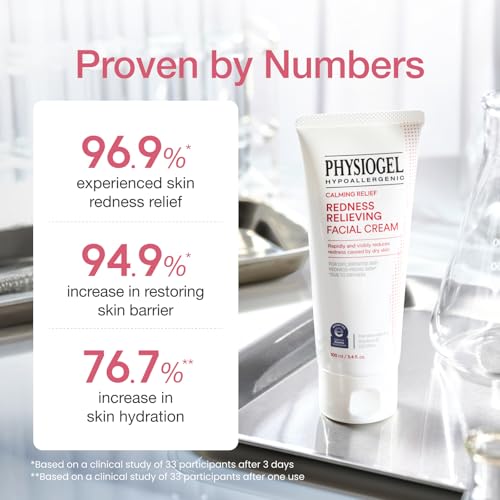 Physiogel Redness Reducing Cream ? Ceramide Moisturizer for Dry, Sensitive & Redness-Prone Skin, Repairs Skin Barrier, Dermatologist-Tested, Fragrance-Free, Korean Skincare, 3.4 fl oz (Pack of 2)