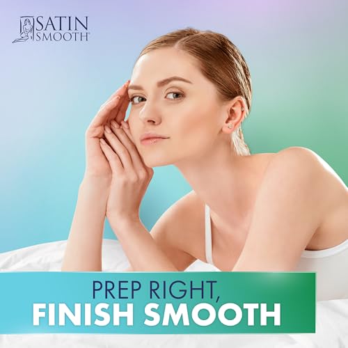 SATIN SMOOTH Pre Wax Cleanser & Aloe Vera Post Wax Cooling Gel Duo - Hair Removal Prep and Aftercare Kit, 16 oz
