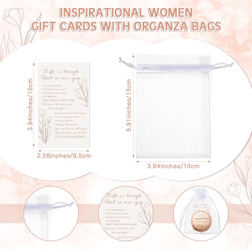 10 Sets Womens History Month Gift Bulk Inspirational Compact Mirror Makeup Rhinestone Purse Double Sided Folding Mirror with Gift Cards for International Women's Day Girls
