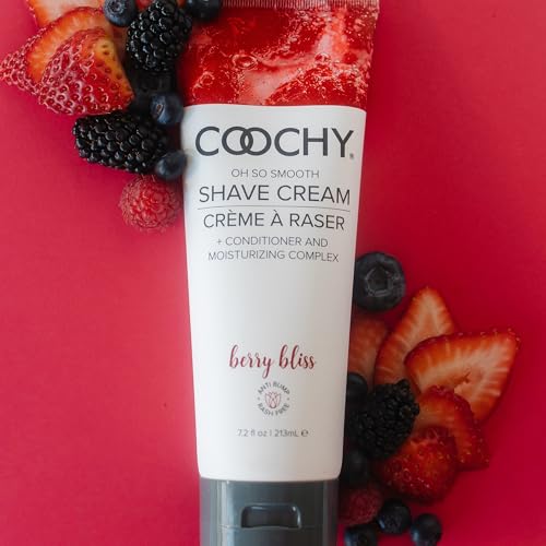 Coochy Shave Cream - Moisturizing Shave Lotion - Gentle Intimate Shaving Cream - For Bikini Area, Underarms, Legs & More - Rash-Free, Hydrating Formula - Berry Bliss - 32 oz