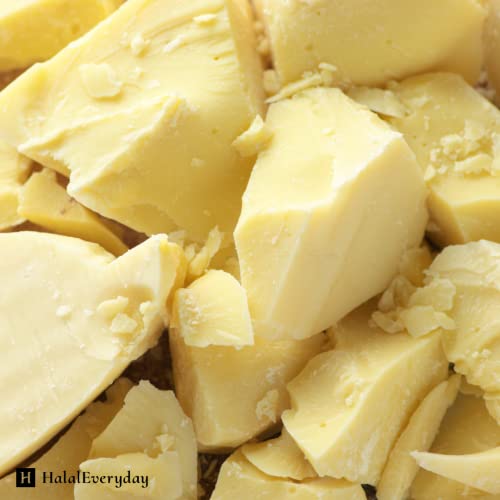 1 Lb Ecuadorian Cocoa (Cacao) Butter - Pure, Raw and Unprocessed - Use for Lotion, Cream, Lip Balm, Oil Stick or Body Butter - NON-GMO, Vegan and Halal