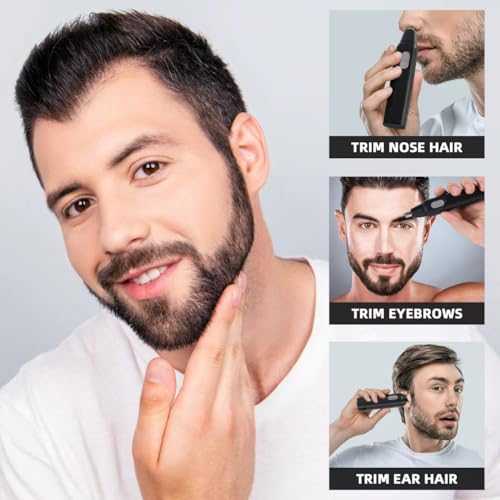 Nose and Ear Hair Trimmer Clipper, Professional Nose Hair Trimmer for Men, Easy to Clean (Black)