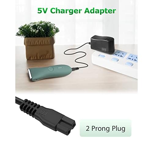 Meridian Trimmer Charger Replacement for Meridian Original M2B M2C M2G Electric Shaver Trimmer 5V Charging Cable for Meridian Power Cord 5V 1A Wall Charger AC Power Adapter with Shaver Brush 6.6FT