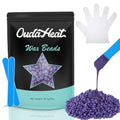 2lb Bulk Hard Wax Beads, Hypoallergenic Waxing Bead for Sensitive Skin, Rosin-Free Stripless Wax Beans, Coarse Hair Removal for Brazilian, Body, Bikini, Back, Chest, Legs, 5 Silicone Stick & 4 Glove