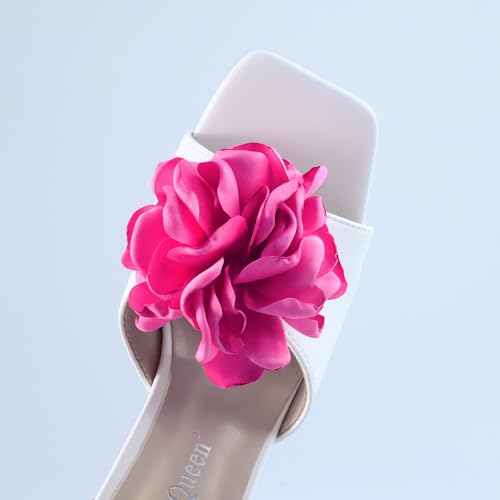 Bethynas Fabric Rose Flower Shoes Clips Lady Elegant High Heel Sandals Removable Floral Shoes Buckle Clips Charm Diy Shoes Decoration for Women