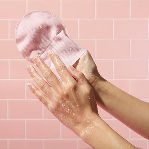 TONYMOLY Plum Bum AHA Exfoliating Bubble Mitt ? Single-Use Korean Body Scrub with Glycolic Acid, Peptides & Plum Extract for Smooth, Refreshed Skin ? 1.2 oz (Pack of 2)