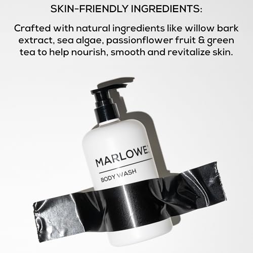 MARLOWE. Men's Body Wash & Face Cleanser Bundle ? Refreshing Wash with Natural Extracts + Purifying Daily Cleanser